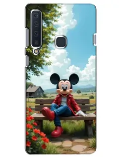 Чехол для Samsung Galaxy A9 2018 (A920) с картинкой «Микки на скамейке»