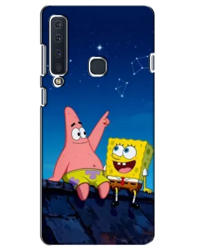 Чехол для Samsung Galaxy A9 2018 (A920) с картинкой «Губка Боб и Патрик ночью»