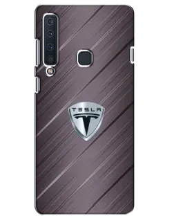 Чехол для Samsung Galaxy A9 2018 (A920) с картинкой «Металлическая текстура Tesla»