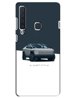 Чехол для Samsung Galaxy A9 2018 (A920) с картинкой «Серебристый Cybertruck Tesla»