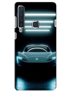 Чехол для Samsung Galaxy A9 2018 (A920) с картинкой «Tesla в неоне»
