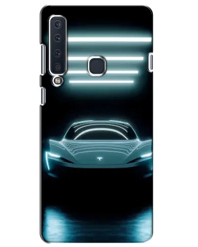 Чехол для Samsung Galaxy A9 2018 (A920) с картинкой «Tesla в неоне»