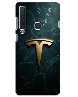 Чехол для Samsung Galaxy A9 2018 (A920) с картинкой «Мраморная Tesla Gold»