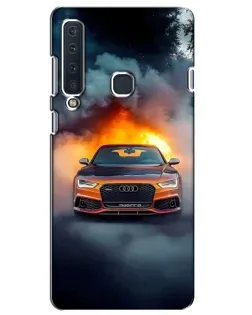Чехол для Samsung Galaxy A9 2018 (A920) с картинкой «Audi в огненном дыму»