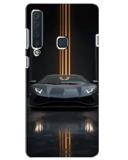 Чехол для Samsung Galaxy A9 2018 (A920) с картинкой «Lamborghini золотые линии»