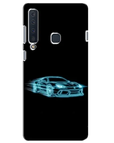 Чехол для Samsung Galaxy A9 2018 (A920) с картинкой «Неоновый контур Lamborghini»