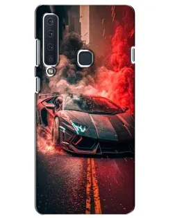 Чехол для Samsung Galaxy A9 2018 (A920) с картинкой «Lamborghini красный дым»