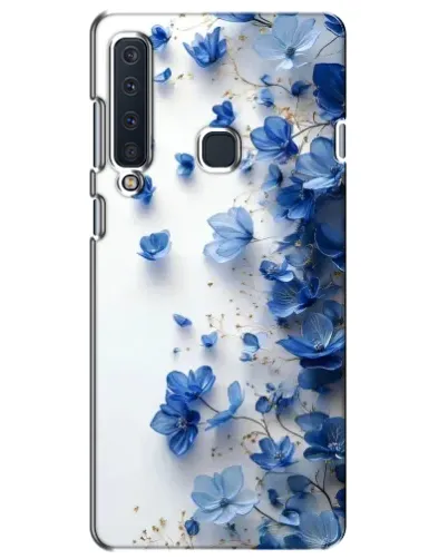 Чехол для Samsung Galaxy A9 2018 (A920) с картинкой «Голубой цветочный каскад»