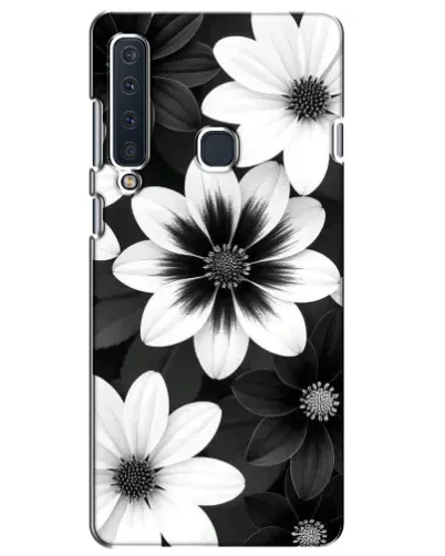 Чехол для Samsung Galaxy A9 2018 (A920) с картинкой «Монохромные астры»