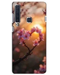Чехол для Samsung Galaxy A9 2018 (A920) с картинкой «Розовый цвет сердце на фоне заката» Чехол для Samsung Galaxy A9 2018 (A920) с картинкой «Розовый цвет сердце на фоне заката»