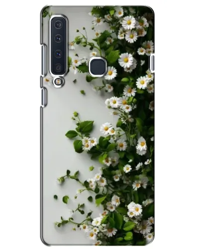 Чехол для Samsung Galaxy A9 2018 (A920) с картинкой «Ветка мелких белых цветов»