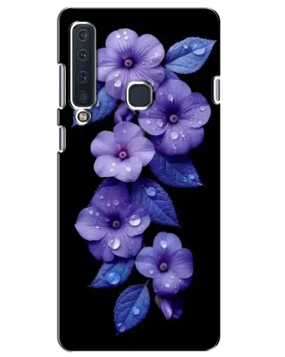 Чехол для Samsung Galaxy A9 2018 (A920) с картинкой «Фиолетовые цветы с росою»