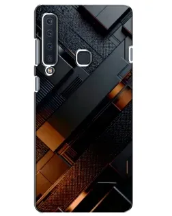 Чехол для Samsung Galaxy A9 2018 (A920) с картинкой «Черные геометрические блоки»