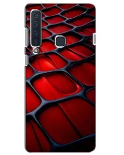 Чехол для Samsung Galaxy A9 2018 (A920) с картинкой «Красная глянцевая сетка»