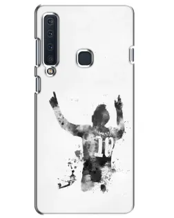 Чохол для Samsung Galaxy A9 2018 (A920) з картинкою «Чорно-білий силует Мессі»
