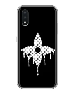 Чехол для Samsung Galaxy A01 Core с картинкой «Цветочная монограмма»