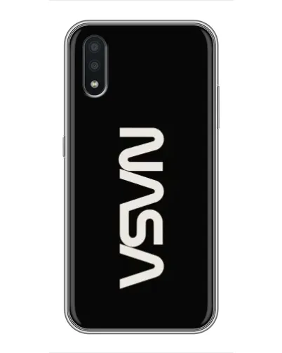 Чехол для Samsung Galaxy A01 Core с картинкой «NASA — вертикальный логотип»