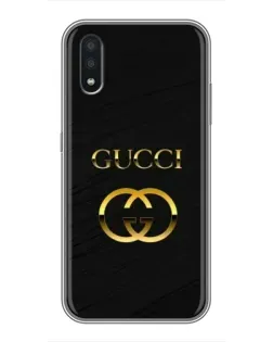 Чохол для Samsung Galaxy A01 Core з картинкою «Золотий логотип Gucci»
