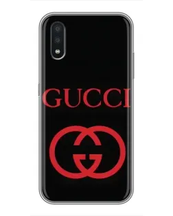 Чохол для Samsung Galaxy A01 Core з картинкою «Gucci — червоний логотип»