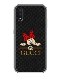 Чохол для Samsung Galaxy A01 Core з картинкою «Мінні Маус Gucci — чорний»