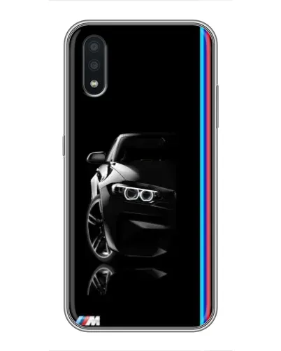 Чехол для Samsung Galaxy A01 Core с картинкой «Силуэт BMW в темноте»
