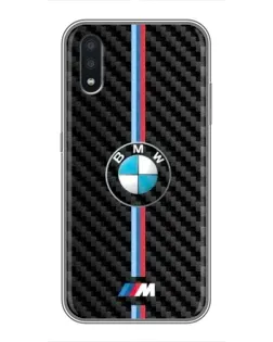 Чохол для Samsung Galaxy A01 Core з картинкою «Емблема BMW та карбон»