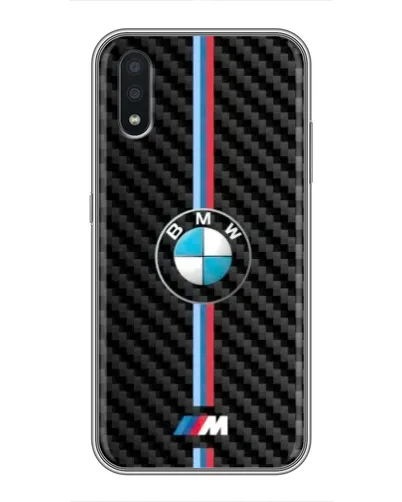 Чехол для Samsung Galaxy A01 Core с картинкой «Эмблема BMW и карбон»