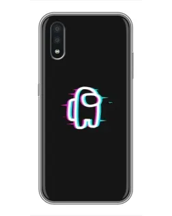 Чехол для Samsung Galaxy A01 Core с картинкой «Among Us неон»