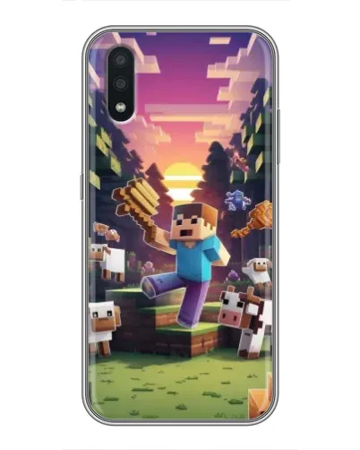 Чехол для Samsung Galaxy A01 Core с картинкой «Стив на ферме» Чехол для Samsung Galaxy A01 Core с картинкой «Стив на ферме»