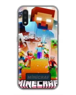Чехол для Samsung Galaxy A01 Core с картинкой «Minecraft герои игры»