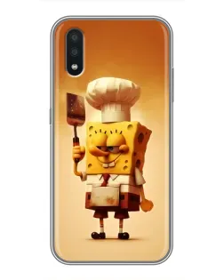 Чехол для Samsung Galaxy A01 Core с картинкой «Губка Боб повар»