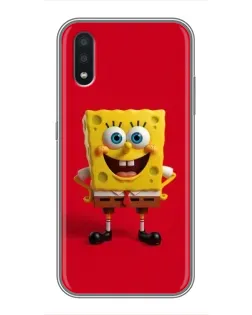 Чехол для Samsung Galaxy A01 Core с картинкой «Спанч Боб на красном»