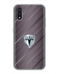 Чохол для Samsung Galaxy A01 Core з картинкою «Металева текстура Tesla»