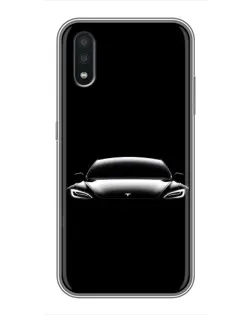 Чохол для Samsung Galaxy A01 Core з картинкою «Фари Tesla Night»