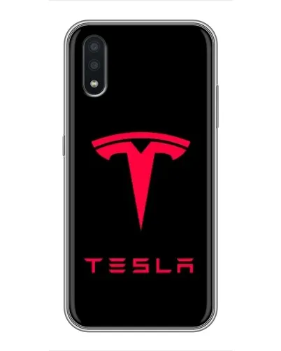 Чохол для Samsung Galaxy A01 Core з картинкою «Tesla Red Logo»