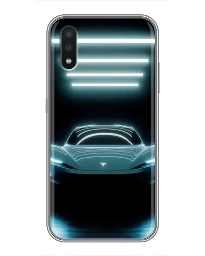 Чохол для Samsung Galaxy A01 Core з картинкою «Tesla в неоні»