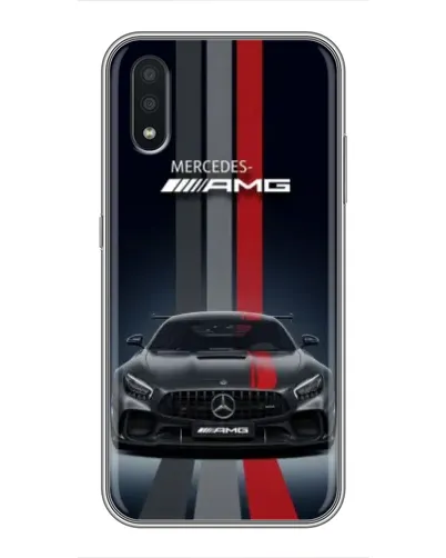 Чехол для Samsung Galaxy A01 Core с картинкой «Mercedes — белый карбон»