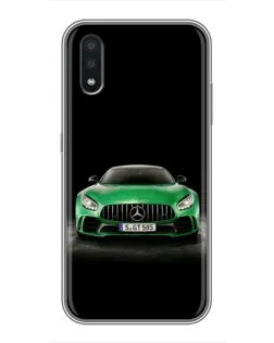 Чехол для Samsung Galaxy A01 Core с картинкой «Mercedes — неоновый лого»
