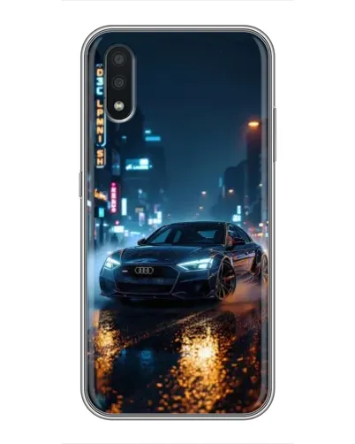 Чехол для Samsung Galaxy A01 Core с картинкой «Ночной город и Audi»