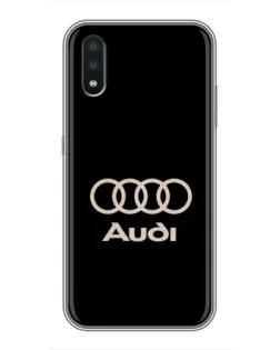 Чехол для Samsung Galaxy A01 Core с картинкой «Audi — золотой логотип»