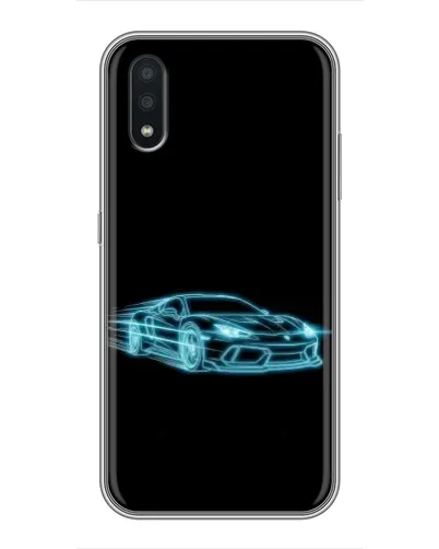Чехол для Samsung Galaxy A01 Core с картинкой «Неоновый контур Lamborghini»