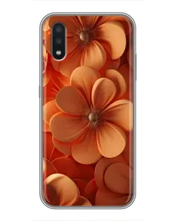 Чехол для Samsung Galaxy A01 Core с картинкой «Оранжевый макро цветок»
