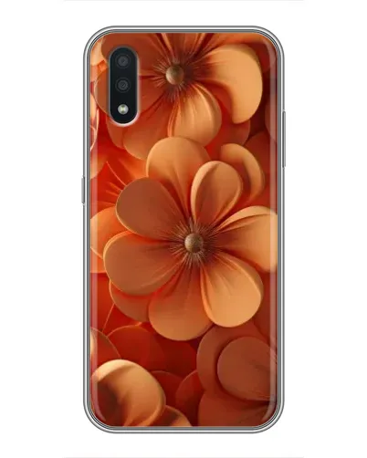 Чехол для Samsung Galaxy A01 Core с картинкой «Оранжевый макро цветок»
