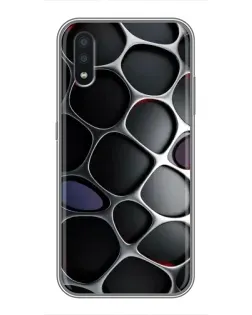 Чехол для Samsung Galaxy A01 Core с картинкой «Объемная темная решетка»