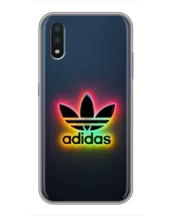 Чехол для Samsung Galaxy A01 с картинкой «Неоновый Adidas»