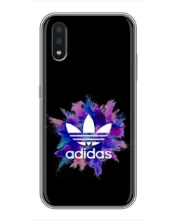 Чехол для Samsung Galaxy A01 с картинкой «Взрыв красок Adidas»