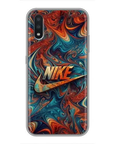 Чехол для Samsung Galaxy A01 с картинкой «Nike в абстракции»