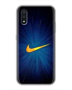 Чохол для Samsung Galaxy A01 з картинкою «Синій пульс Nike»