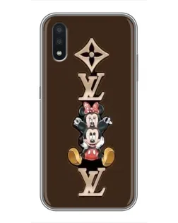 Чехол для Samsung Galaxy A01 с картинкой «LV и Микки Маус»