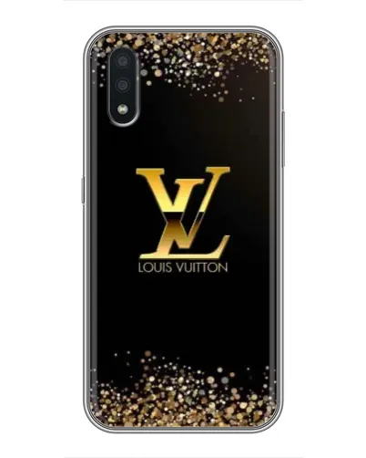Чехол для Samsung Galaxy A01 с картинкой «LV — золотые искры»